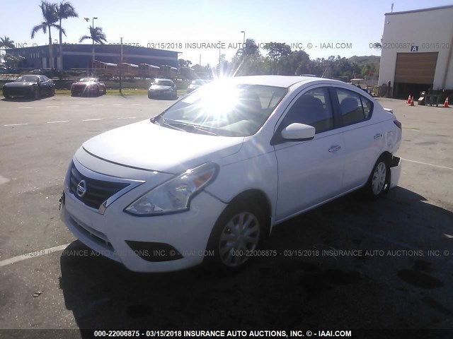 3N1CN7AP2GL883313 - 2016 NISSAN VERSA S/S PLUS/SV/SL WHITE photo 2