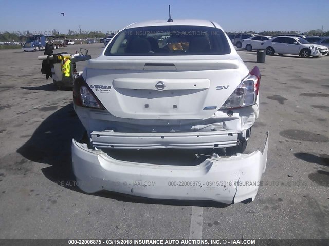 3N1CN7AP2GL883313 - 2016 NISSAN VERSA S/S PLUS/SV/SL WHITE photo 6