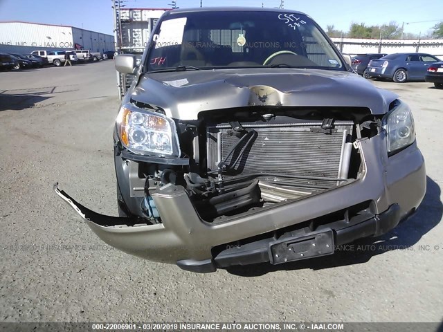 5FNYF28757B027737 - 2007 HONDA PILOT EXL GOLD photo 6