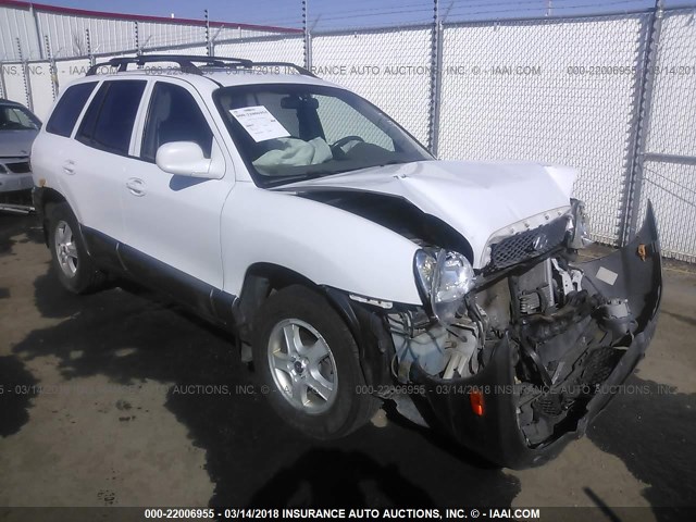 KM8SC73D74U680450 - 2004 HYUNDAI SANTA FE GLS/LX WHITE photo 1