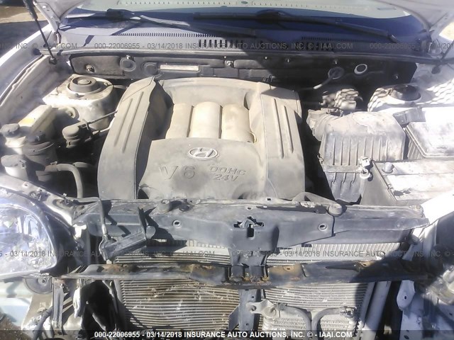 KM8SC73D74U680450 - 2004 HYUNDAI SANTA FE GLS/LX WHITE photo 10