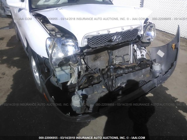 KM8SC73D74U680450 - 2004 HYUNDAI SANTA FE GLS/LX WHITE photo 6