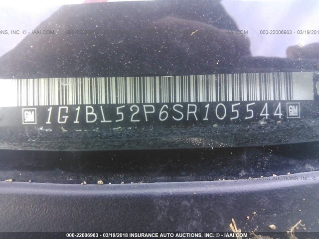 1G1BL52P6SR105544 - 1995 CHEVROLET CAPRICE / IMPALA CLASSIC/SS BLACK photo 9