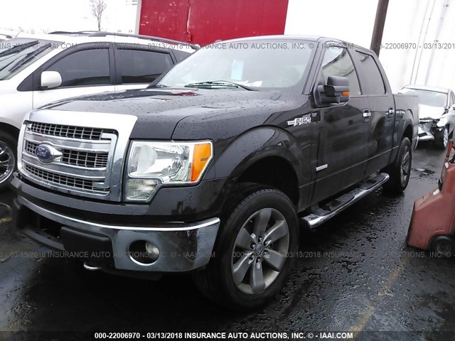 1FTFW1ET4DFD46721 - 2013 FORD F150 SUPERCREW BLACK photo 2