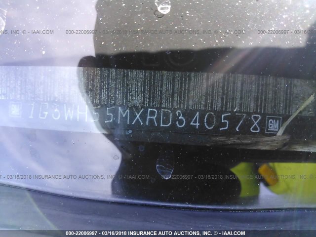 1G3WH55MXRD340578 - 1994 OLDSMOBILE CUTLASS SUPREME S WHITE photo 9