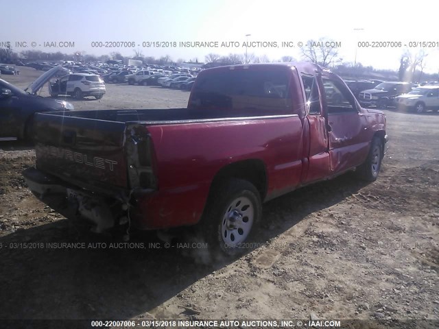 1GCEC19X95Z274495 - 2005 CHEVROLET SILVERADO C1500 RED photo 4