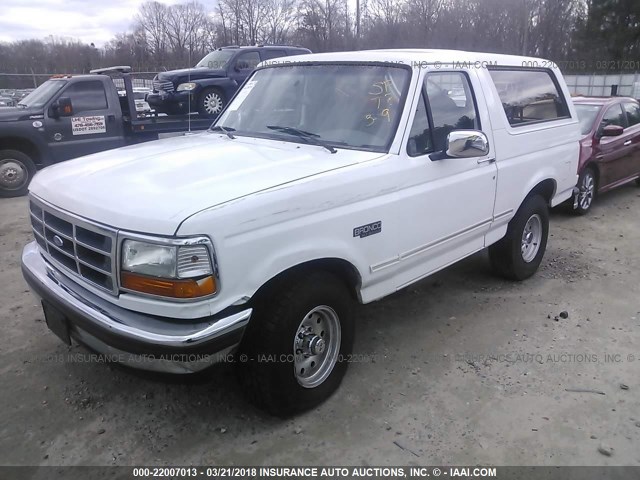 1FMEU15H5SLA94288 - 1995 FORD BRONCO U100 WHITE photo 2