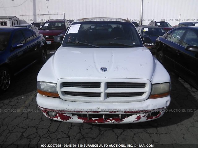 1B7GL23Y1VS215501 - 1997 DODGE DAKOTA WHITE photo 6