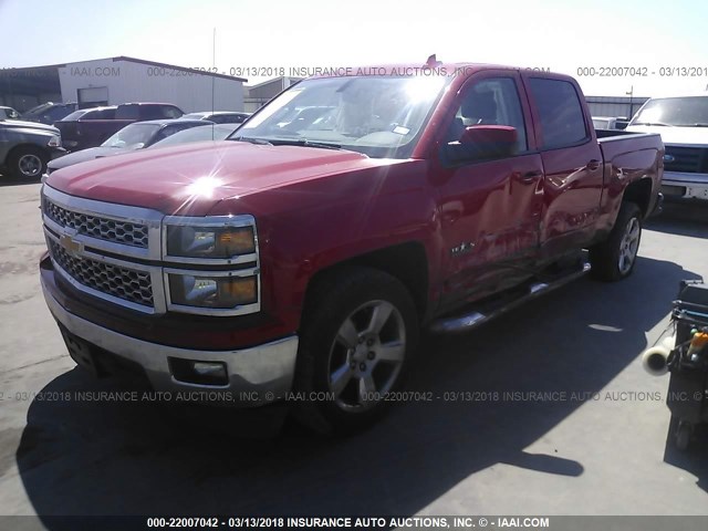 3GCPCREC4FG208772 - 2015 CHEVROLET SILVERADO C1500 LT RED photo 2