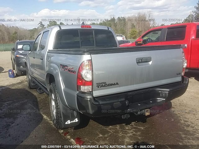 5TFLU4ENXEX106869 - 2014 TOYOTA TACOMA DOUBLE CAB 银色 照片 3