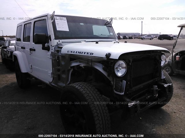 1C4HJWEG8GL334942 - 2016 JEEP WRANGLER UNLIMITE SAHARA WHITE photo 1