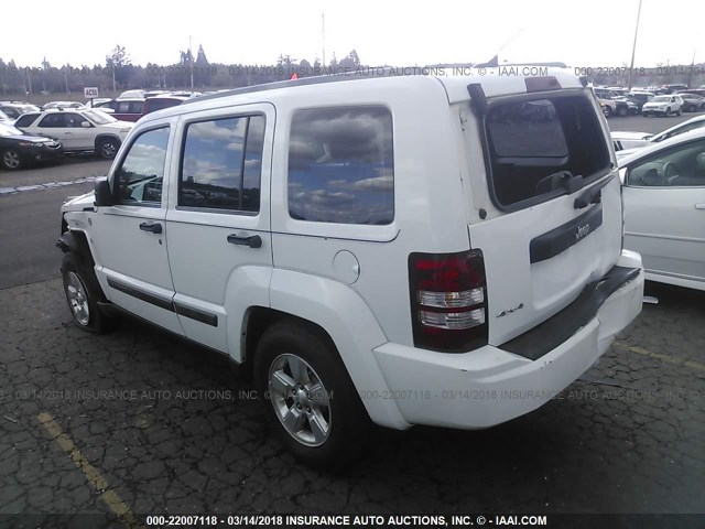 1J4PN2GK7BW553922 - 2011 JEEP LIBERTY SPORT WHITE photo 3