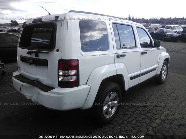 1J4PN2GK7BW553922 - 2011 JEEP LIBERTY SPORT WHITE photo 4