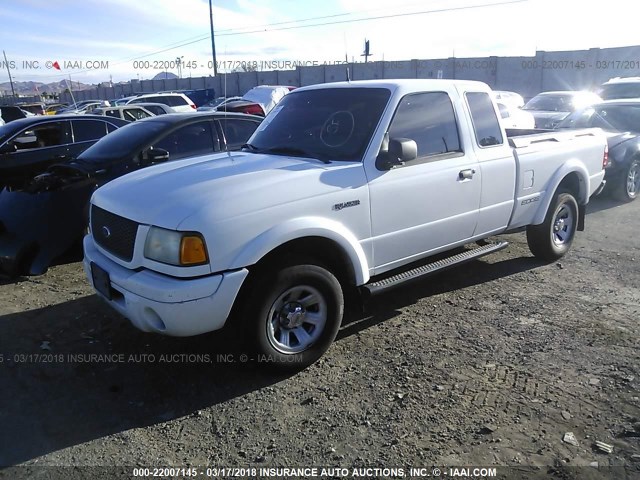 1FTYR14E12PB24499 - 2002 FORD RANGER SUPER CAB WHITE photo 2