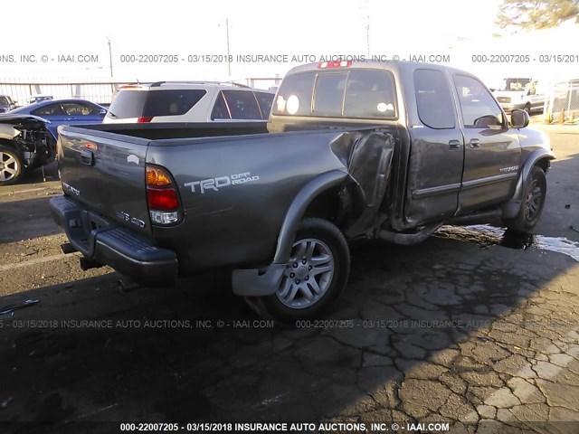 5TBRT38183S433833 - 2003 TOYOTA TUNDRA ACCESS CAB LIMITED GRAY photo 4