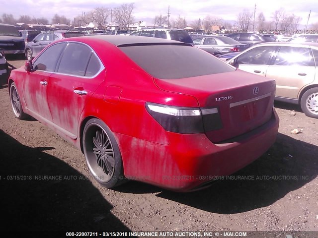 JTHBL46F775024374 - 2007 LEXUS LS 460 RED photo 3