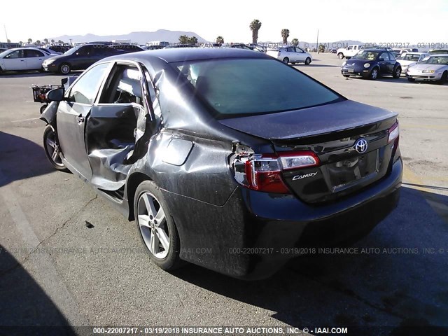 4T1BF1FK5CU147512 - 2012 TOYOTA CAMRY SE/LE/XLE BLACK photo 3