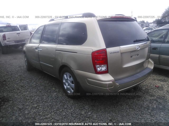 KNDMC233786048579 - 2008 HYUNDAI ENTOURAGE GLS/SE/LIMITED GOLD photo 3