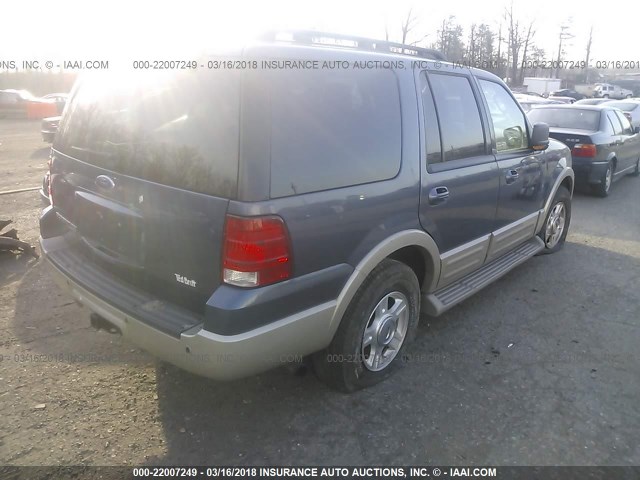 1FMFU18585LA61425 - 2005 FORD EXPEDITION EDDIE BAUER BLUE photo 4