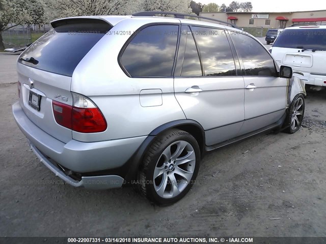 5UXFA93536LE84967 - 2006 BMW X5 4.8IS SILVER photo 4