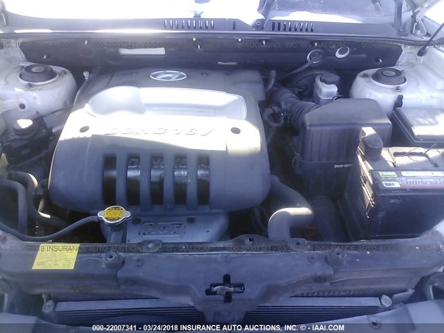 KM8SB12B34U711922 - 2004 HYUNDAI SANTA FE GL SILVER photo 10