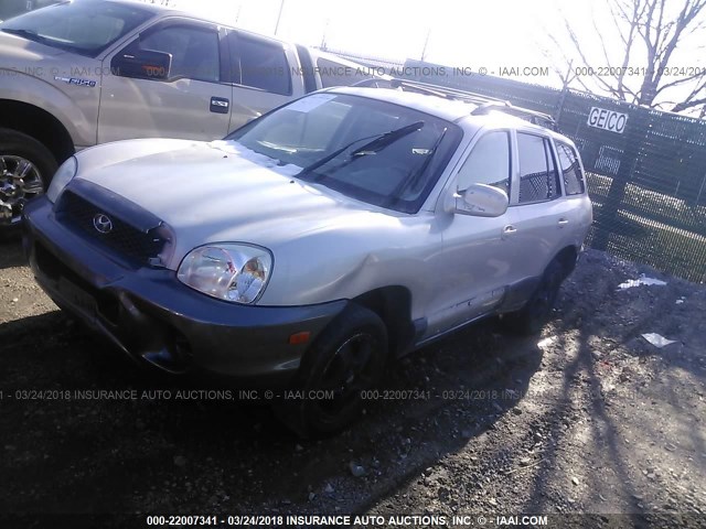 KM8SB12B34U711922 - 2004 HYUNDAI SANTA FE GL SILVER photo 2