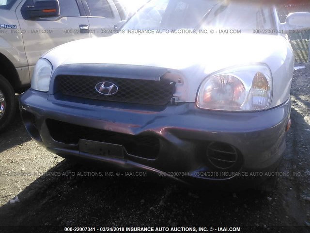 KM8SB12B34U711922 - 2004 HYUNDAI SANTA FE GL SILVER photo 6