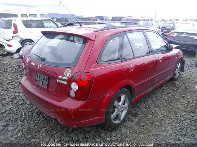 JM1BJ245321620944 - 2002 MAZDA PROTEGE PR5 RED photo 4