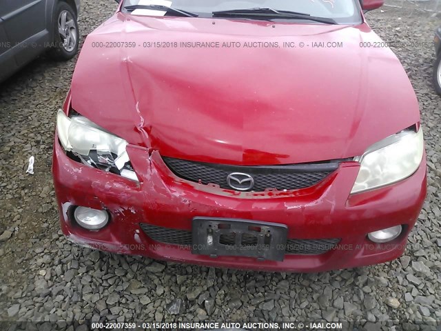 JM1BJ245321620944 - 2002 MAZDA PROTEGE PR5 RED photo 6