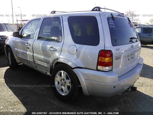 1FMCU04187KB08672 - 2007 FORD ESCAPE LIMITED SILVER photo 3