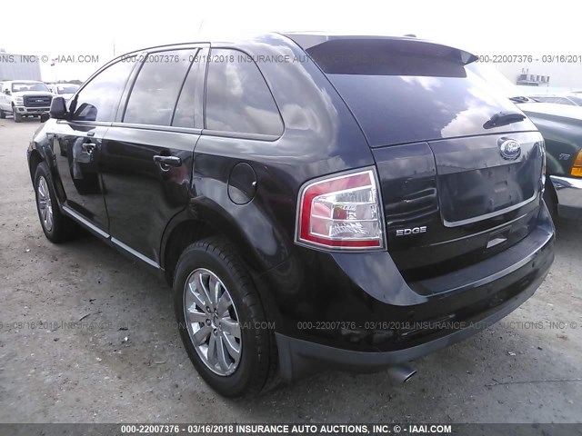 2FMDK3JC4ABA52118 - 2010 FORD EDGE SEL BLACK photo 3