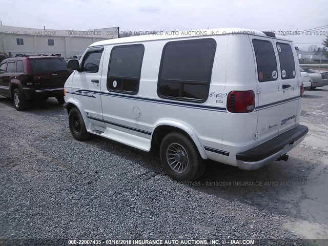 2B6HB11X3WK133376 - 1998 DODGE RAM VAN B1500 WHITE photo 3