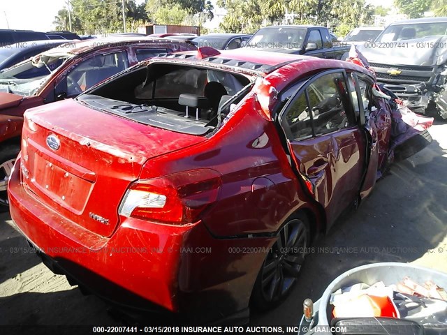 JF1VA1E67H9835144 - 2017 SUBARU WRX PREMIUM RED photo 4