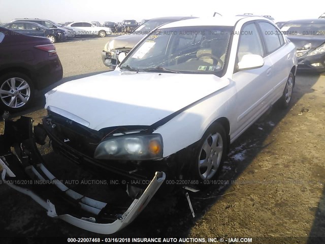 KMHDN46DX6U362175 - 2006 HYUNDAI ELANTRA GLS/GT/LIMITED WHITE photo 2