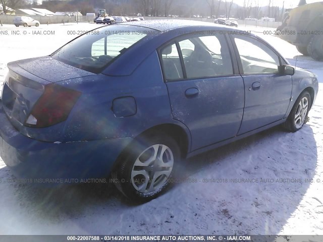 1G8AL52F24Z115835 - 2004 SATURN ION LEVEL 3 BLUE photo 4