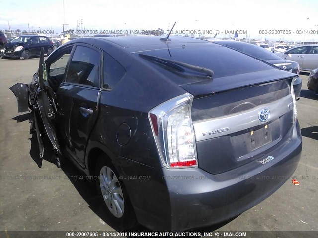 JTDKN3DP9D3045168 - 2013 TOYOTA PRIUS PLUG-IN  GRAY photo 3