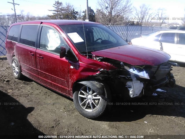 2C4RDGBG5ER406920 - 2014 DODGE GRAND CARAVAN SE RED photo 1