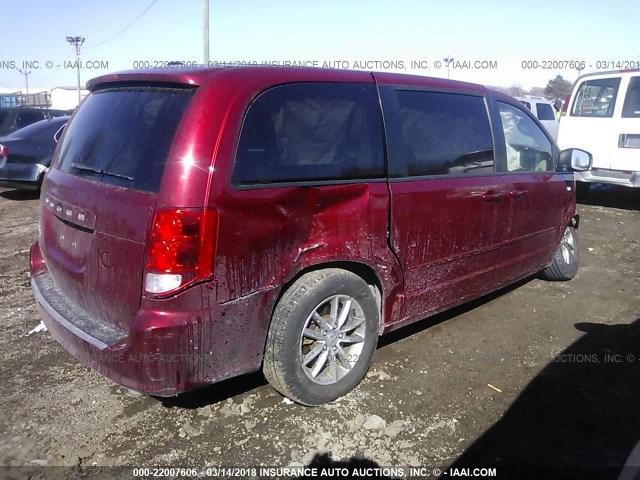 2C4RDGBG5ER406920 - 2014 DODGE GRAND CARAVAN SE RED photo 4