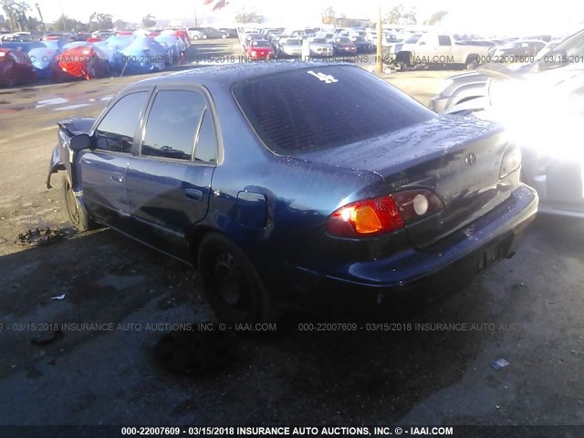 1NXBR12E81Z538772 - 2001 TOYOTA COROLLA CE/LE/S BLUE photo 3