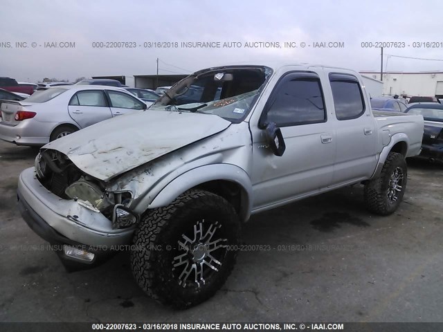 5TEGN92N04Z390343 - 2004 TOYOTA TACOMA DOUBLE CAB PRERUNNER GRAY photo 2