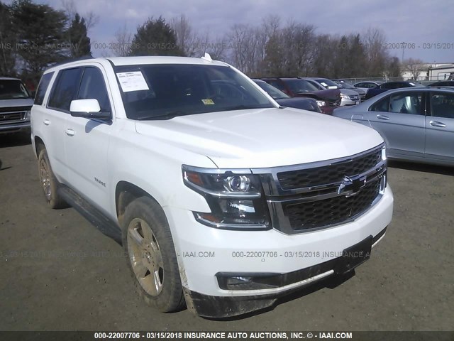 1GNSKBKC3GR481123 - 2016 CHEVROLET TAHOE K1500 LT WHITE photo 1