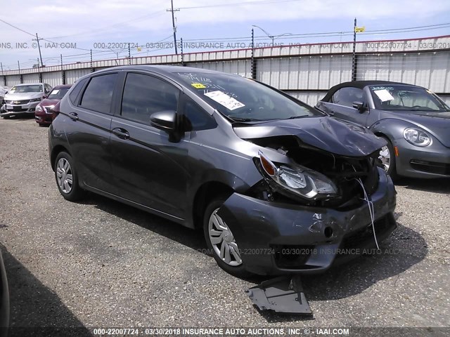 3HGGK5H59FM763728 - 2015 HONDA FIT LX GRAY photo 1