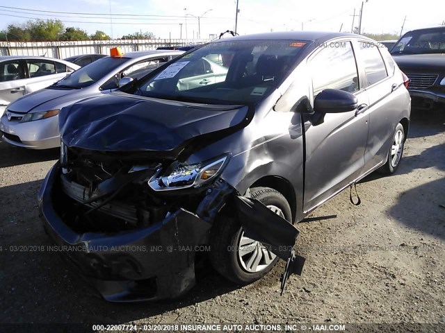 3HGGK5H59FM763728 - 2015 HONDA FIT LX GRAY photo 2