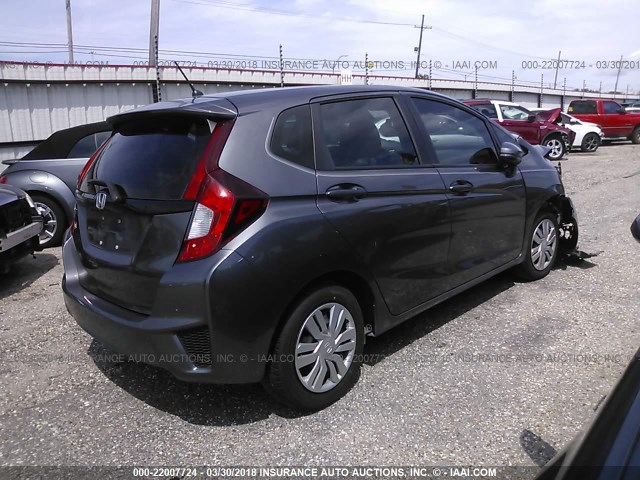 3HGGK5H59FM763728 - 2015 HONDA FIT LX Gris photo 4
