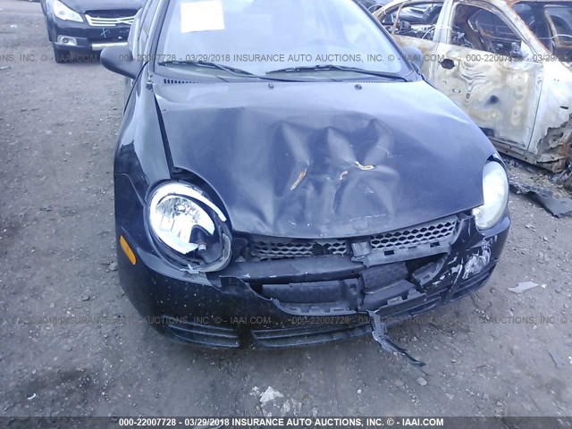 1B3ES56C95D196424 - 2005 DODGE NEON SXT BLACK photo 6