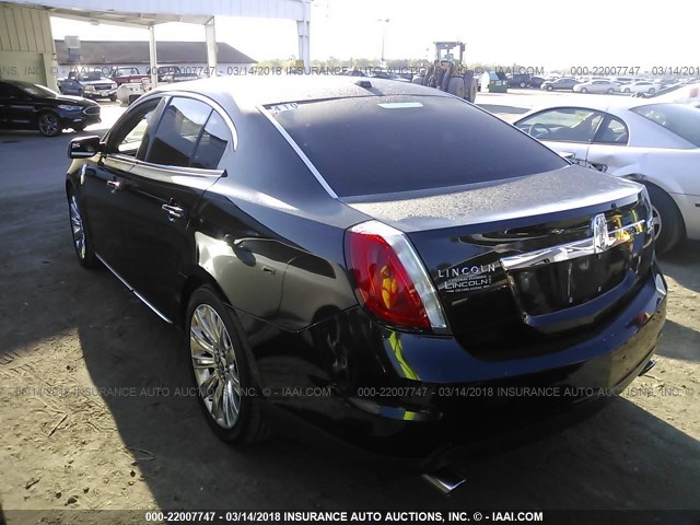 1LNHL9FT9BG613482 - 2011 LINCOLN MKS BLACK photo 3