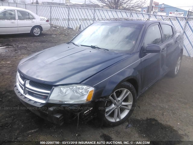 1B3BD1FG0BN536591 - 2011 DODGE AVENGER MAINSTREET BLUE photo 2