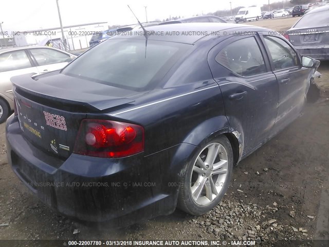 1B3BD1FG0BN536591 - 2011 DODGE AVENGER MAINSTREET BLUE photo 4