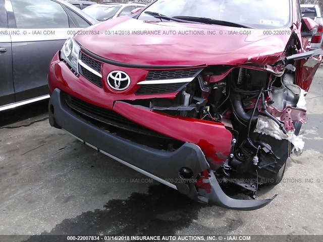 2T3DFREVXFW388707 - 2015 TOYOTA RAV4 LIMITED RED photo 6