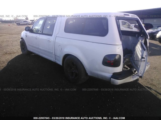 1FTRW07L41KD76776 - 2001 FORD F150 SUPERCREW WHITE photo 3